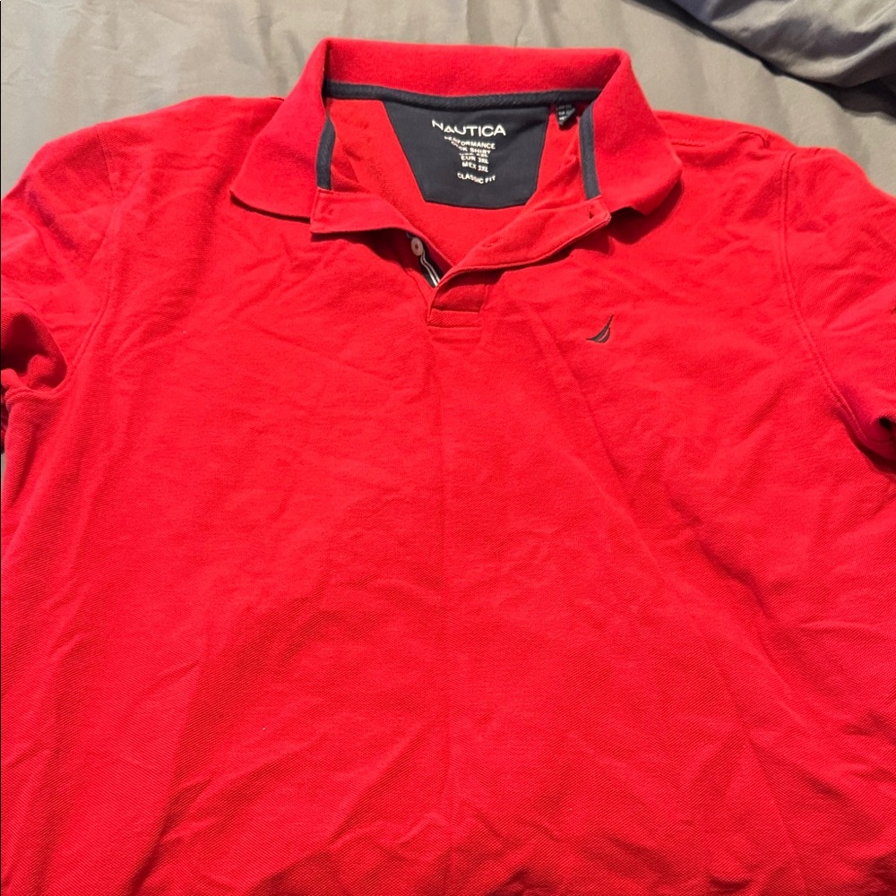 Nautica Vibrant Red Polo Shirt